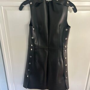 womens burberry xs leather like dress
